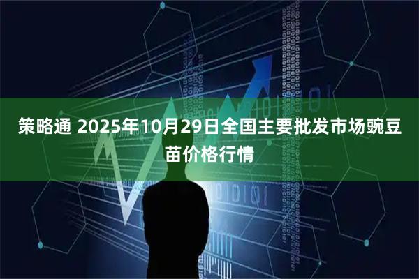 策略通 2025年10月29日全国主要批发市场豌豆苗价格行情