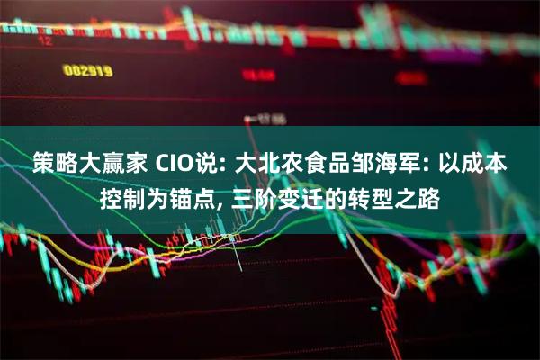 策略大赢家 CIO说: 大北农食品邹海军: 以成本控制为锚点, 三阶变迁的转型之路